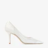 Love 85 Pantofi cu toc înalt din pânză de bumbac, de culoare Ivory Candyfloss Glitter Love 85 Pantofi cu toc înalt din pânză de bumbac, de culoare Ivory Candyfloss Glitter