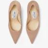 Love 85 Pantofi cu vârf ascuțit din piele de căprioară roz balet cu emblemă Jc Love 85 Pantofi cu vârf ascuțit din piele de căprioară roz balet cu emblemă Jc