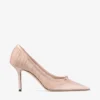 Love Mesh 85 Pantofi cu toc din satin macaron cu tul drapat Love Mesh 85 Pantofi cu toc din satin macaron cu tul drapat