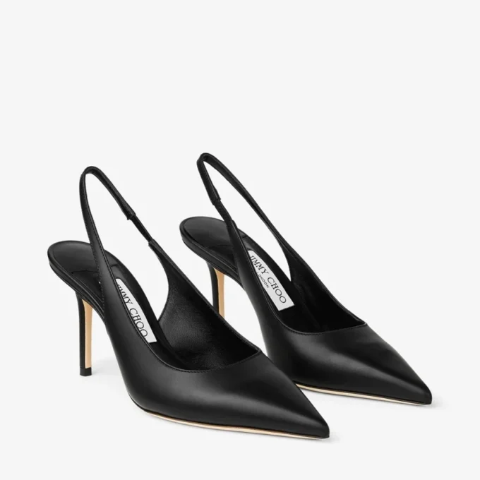 Love Sling Back 85 Pantofi cu baretă din piele de vițel neagră Love Sling Back 85 Pantofi cu baretă din piele de vițel neagră