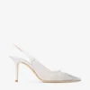 Love Sling Back 85 Pantofi cu baretă din plasă albă cu cristale DéGradé Galaxy Love Sling Back 85 Pantofi cu baretă din plasă albă cu cristale DéGradé Galaxy