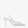 Love Sling Back 85 Pantofi cu baretă din satin de culoare ivoriu Love Sling Back 85 Pantofi cu baretă din satin de culoare ivoriu