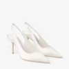 Love Sling Back 85 Pantofi cu baretă din satin de culoare ivoriu Love Sling Back 85 Pantofi cu baretă din satin de culoare ivoriu