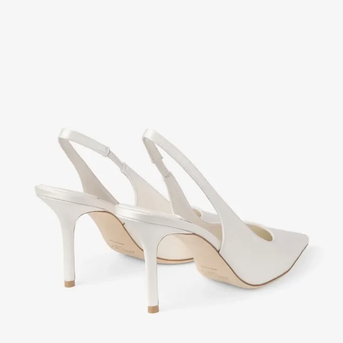 Love Sling Back 85 Pantofi cu baretă din satin de culoare ivoriu Love Sling Back 85 Pantofi cu baretă din satin de culoare ivoriu