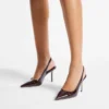 Love Sling Back 85 Sambuco Pantofi cu baretă din piele lucioasă cu imprimeu de crocodil Love Sling Back 85 Sambuco Pantofi cu baretă din piele lucioasă cu imprimeu de crocodil