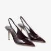Love Sling Back 85 Sambuco Pantofi cu baretă din piele lucioasă cu imprimeu de crocodil Love Sling Back 85 Sambuco Pantofi cu baretă din piele lucioasă cu imprimeu de crocodil