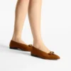 Margot Flat Balerini din piele de căprioară maro Margot Flat Balerini din piele de căprioară maro