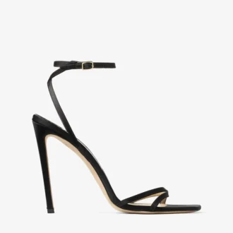 Metz 100 Sandală din satin negru