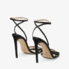Metz 100 Sandală din satin negru Metz 100 Sandală din satin negru