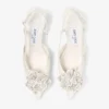 Mimmi Sling Back 50 Latte Pantofi cu baretă din piele nappa lucioasă, cu corsaj din dantelă Mimmi Sling Back 50 Latte Pantofi cu baretă din piele nappa lucioasă, cu corsaj din dantelă