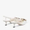 Mimmi Sling Back 50 Latte Pantofi cu baretă din piele nappa lucioasă, cu corsaj din dantelă Mimmi Sling Back 50 Latte Pantofi cu baretă din piele nappa lucioasă, cu corsaj din dantelă