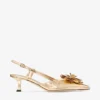 Mimmi Sling Back 50 Pantofi cu baretă din piele Liquid Metal aurie cu corsaj perforat jimmy choo Mimmi Sling Back 50 Pantofi cu baretă din piele Liquid Metal aurie cu corsaj perforat jimmy choo