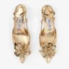 Mimmi Sling Back 50 Pantofi cu baretă din piele Liquid Metal aurie cu corsaj perforat jimmy choo Mimmi Sling Back 50 Pantofi cu baretă din piele Liquid Metal aurie cu corsaj perforat jimmy choo