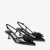 Mimmi Sling Back 50 Pantofi cu baretă din piele nappa lucioasă neagră, cu corsaj din dantelă nappa Mimmi Sling Back 50 Pantofi cu baretă din piele nappa lucioasă neagră, cu corsaj din dantelă nappa