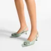 Mimmi Sling Back 50 Verde Pantofi cu baretă din piele nappa lucioasă, cu corsaj din dantelă nappa perforată jimmy choo Mimmi Sling Back 50 Verde Pantofi cu baretă din piele nappa lucioasă, cu corsaj din dantelă nappa perforată jimmy choo