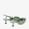 Mimmi Sling Back 50 Verde Pantofi cu baretă din piele nappa lucioasă, cu corsaj din dantelă nappa perforată jimmy choo Mimmi Sling Back 50 Verde Pantofi cu baretă din piele nappa lucioasă, cu corsaj din dantelă nappa perforată jimmy choo