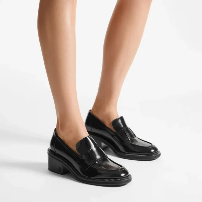 Mocasini cu platformă Tylor 60 negri Spazzolato Mocasini cu platformă Tylor 60 negri Spazzolato