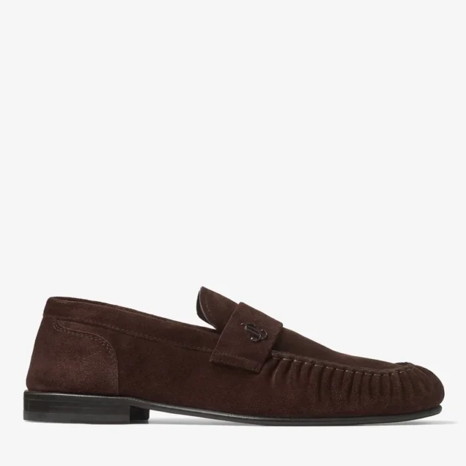 Mocasini Ellis din piele de căprioară catifelată de culoare ciocolată Mocasini Ellis din piele de căprioară catifelată de culoare ciocolată