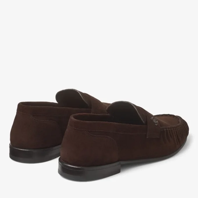 Mocasini Ellis din piele de căprioară catifelată de culoare ciocolată Mocasini Ellis din piele de căprioară catifelată de culoare ciocolată