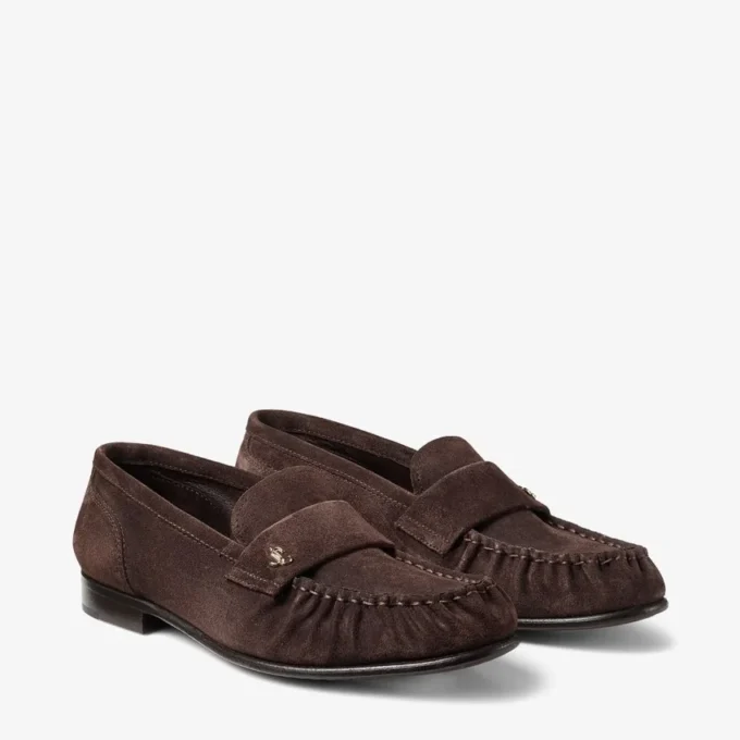 Mocasini Ellis din piele de căprioară ciocolatie Mocasini Ellis din piele de căprioară ciocolatie
