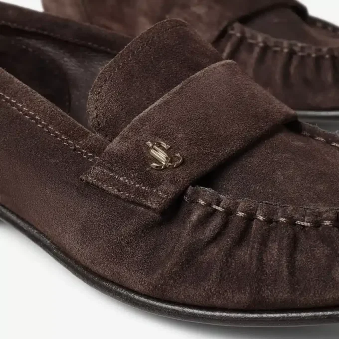 Mocasini Ellis din piele de căprioară ciocolatie Mocasini Ellis din piele de căprioară ciocolatie