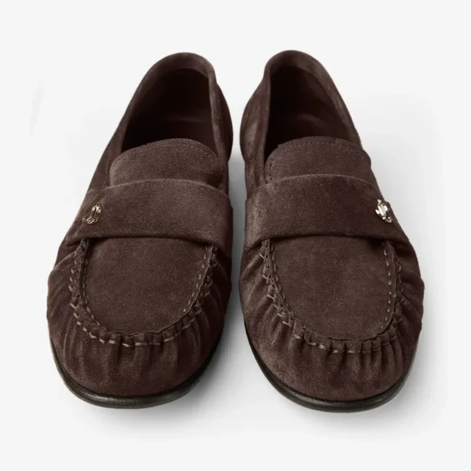 Mocasini Ellis din piele de căprioară ciocolatie Mocasini Ellis din piele de căprioară ciocolatie