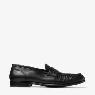 Mocasini Ellis F din piele moale neagră