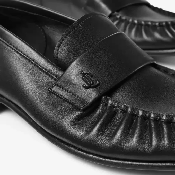 Mocasini Ellis F din piele moale neagră Mocasini Ellis F din piele moale neagră