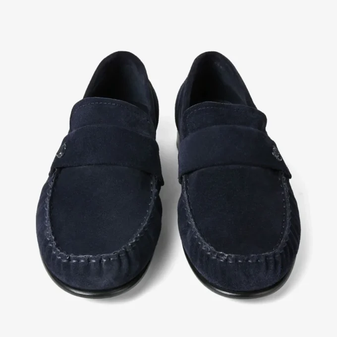 Mocasini Ellis Loafer F din piele de căprioară de culoare marină Mocasini Ellis Loafer F din piele de căprioară de culoare marină