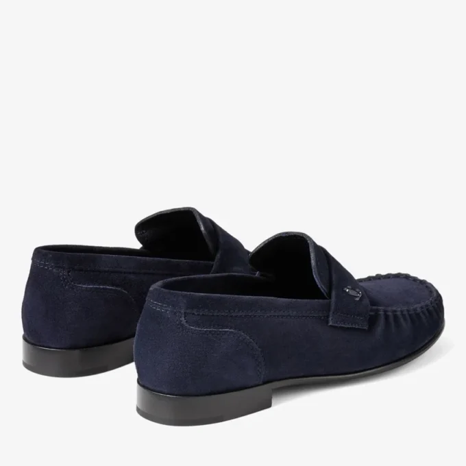 Mocasini Ellis Loafer F din piele de căprioară de culoare marină Mocasini Ellis Loafer F din piele de căprioară de culoare marină