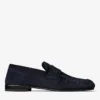 Mocasini Ellis Loafer M din piele de căprioară catifelată de culoare Midnight