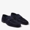 Mocasini Ellis Loafer M din piele de căprioară catifelată de culoare Midnight