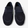 Mocasini Ellis Loafer M din piele de căprioară catifelată de culoare Midnight