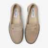 Mocasini Ethan din piele de căprioară velurată de culoare piatră