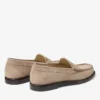 Mocasini Ethan din piele de căprioară velurată de culoare piatră
