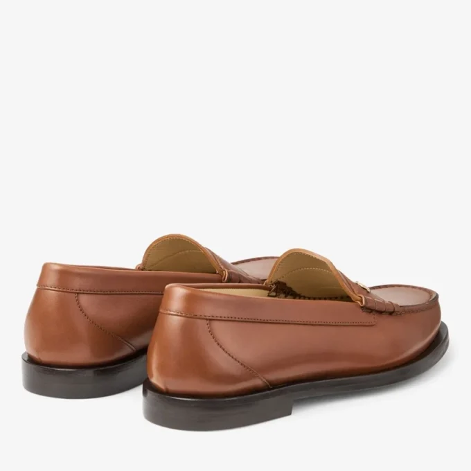 Mocasini Ethan din piele mată periată de culoare maro deschis Mocasini Ethan din piele mată periată de culoare maro deschis