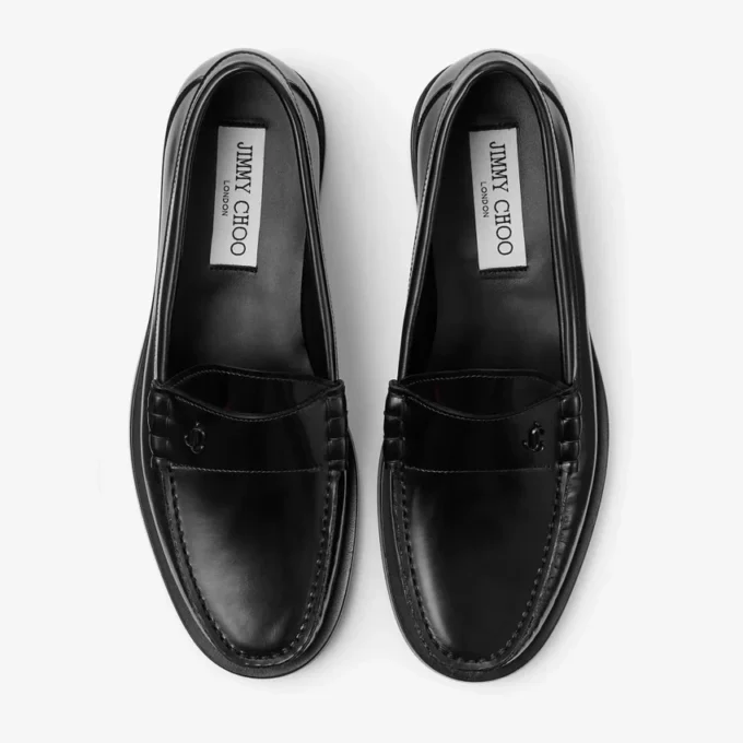Mocasini Ethan Loafer din piele de vițel neagră
