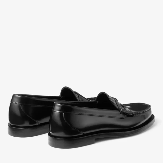 Mocasini Ethan Loafer din piele de vițel neagră