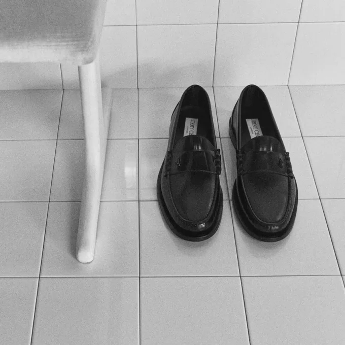 Mocasini Ethan Loafer din piele de vițel neagră
