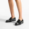 Mocasini Ivy din piele neagră cu imprimeu de crocodil Mocasini Ivy din piele neagră cu imprimeu de crocodil