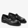 Mocasini Ivy din piele neagră cu imprimeu de crocodil Mocasini Ivy din piele neagră cu imprimeu de crocodil