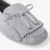 Mocasini Manon F din denim de piele de porumbel Mocasini Manon F din denim de piele de porumbel