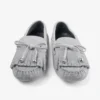 Mocasini Manon F din denim de piele de porumbel Mocasini Manon F din denim de piele de porumbel
