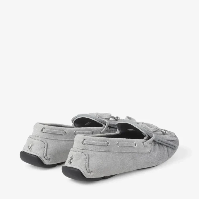 Mocasini Manon F din denim de piele de porumbel Mocasini Manon F din denim de piele de porumbel