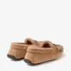 Mocasini Manon F din piele de căprioară catifelată de culoare caramel, cu căptușeală din piele de oaie Mocasini Manon F din piele de căprioară catifelată de culoare caramel, cu căptușeală din piele de oaie