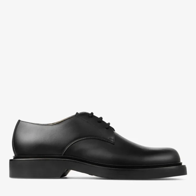 Mocasini Rowan Derby din piele de vițel Box, negri