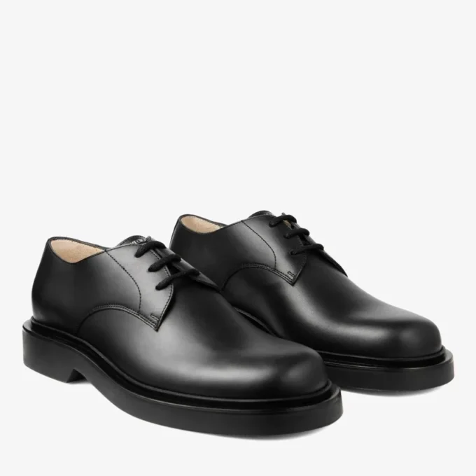 Mocasini Rowan Derby din piele de vițel Box, negri