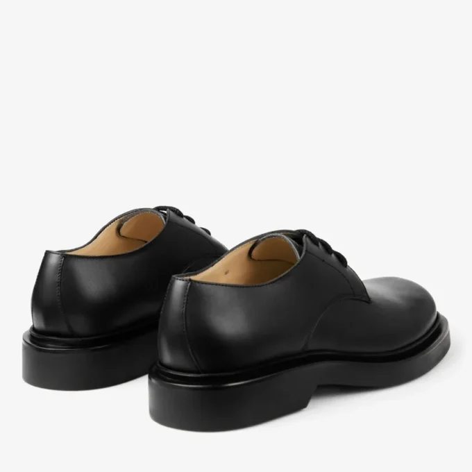Mocasini Rowan Derby din piele de vițel Box, negri