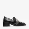 Mocasini Tylor 60 din piele de vițel moale, negri, cu candelabru de cristal Mocasini Tylor 60 din piele de vițel moale, negri, cu candelabru de cristal