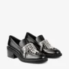 Mocasini Tylor 60 din piele de vițel moale, negri, cu candelabru de cristal Mocasini Tylor 60 din piele de vițel moale, negri, cu candelabru de cristal